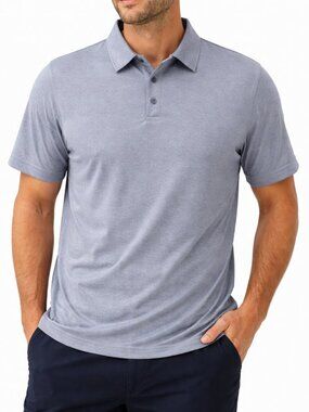 Public Rec Performance Polo Shirt Mens Large Gray Stretch Golf Athleisure